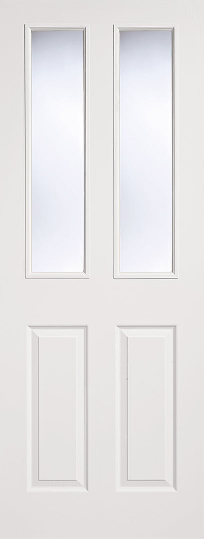 White Moulded Glazed 2P-2L Door