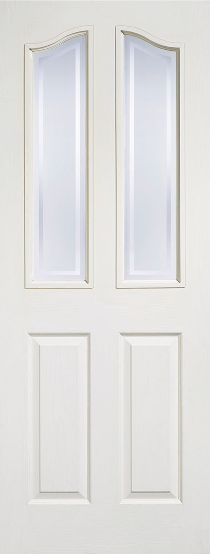 White Moulded Mayfair 2L Glazed Door