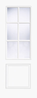 Load image into Gallery viewer, White Moulded Smooth Berlin Glazed 6L Door
