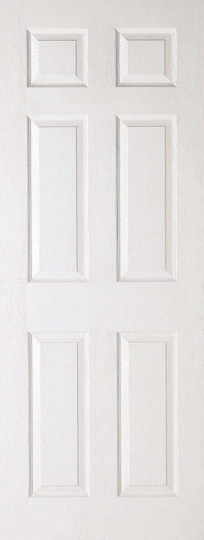 White Moulded Textured 6P Door