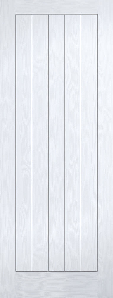 White Moulded Textured Vertical 5P Door