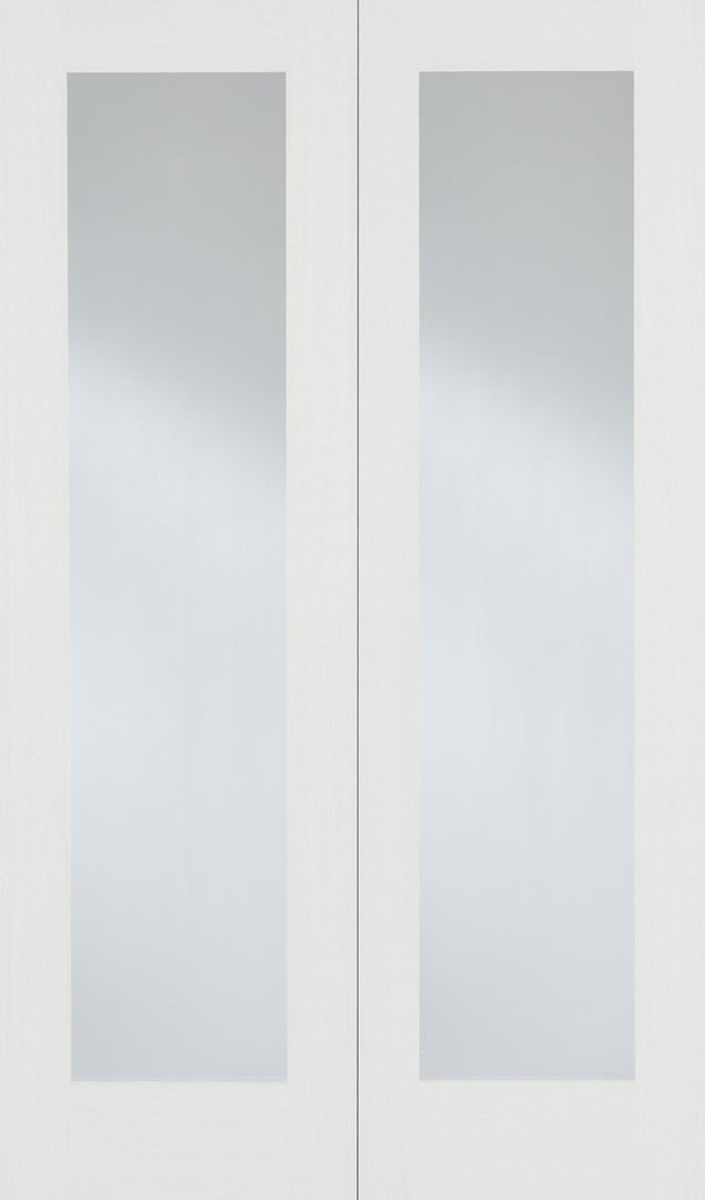 White Pattern 20 Glazed Pair Door