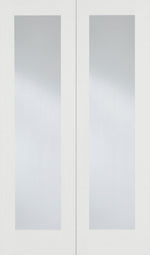 Load image into Gallery viewer, White Pattern 20 Glazed Pair Door
