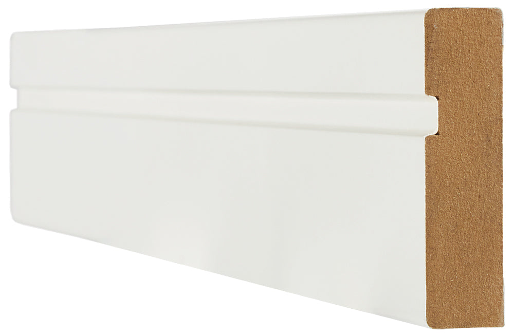 White Primed Architrave Single Groove