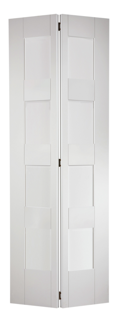 White Shaker Glazed 4L Bi-Fold Door