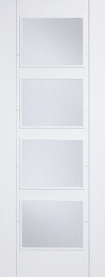 Load image into Gallery viewer, White Vancouver Glazed 4L Clear Door
